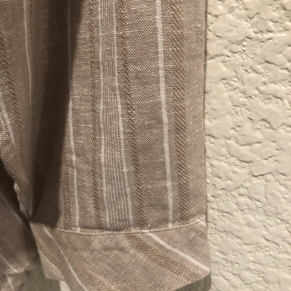 Susan Graver Button Down Striped Shirt - Picture 5 of 7